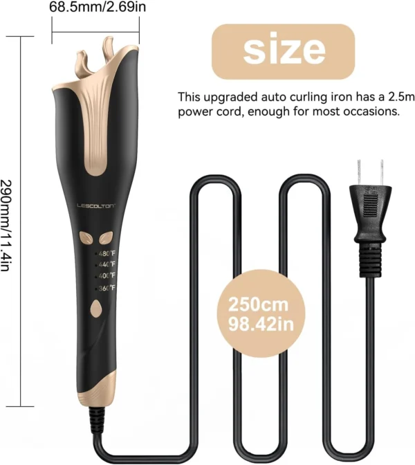 Lescolton Automatic Rotating Hair Curler – Effortless, Salon-Quality Curls at Home - Free Shipping - Image 6