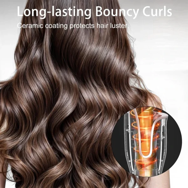 Lescolton Automatic Rotating Hair Curler – Effortless, Salon-Quality Curls at Home - Free Shipping - Image 3